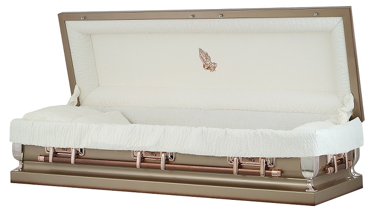 Picture of Praying Hands Full Couch Casket Casket