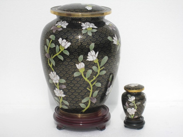 Photo of Floral Vine Adult Urn with FREE Keepsake Urn