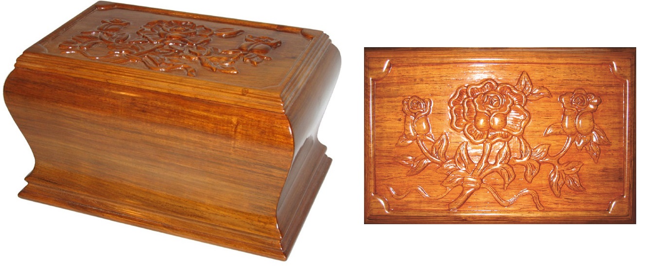 Photo of Honey Box with Carved Roses Urn