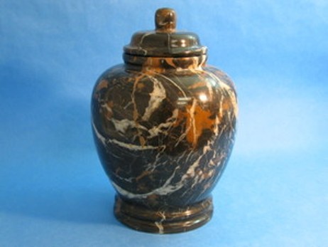 Photo of Black Orchid Marble Urn and Keepsake Urn