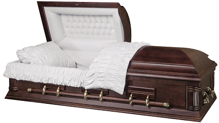 Casket: The CONTINENTAL solid Paulownia Wood Casket