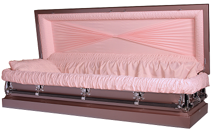 Casket: Imperial Lilac Full Couch Casket with Gasket & Lock