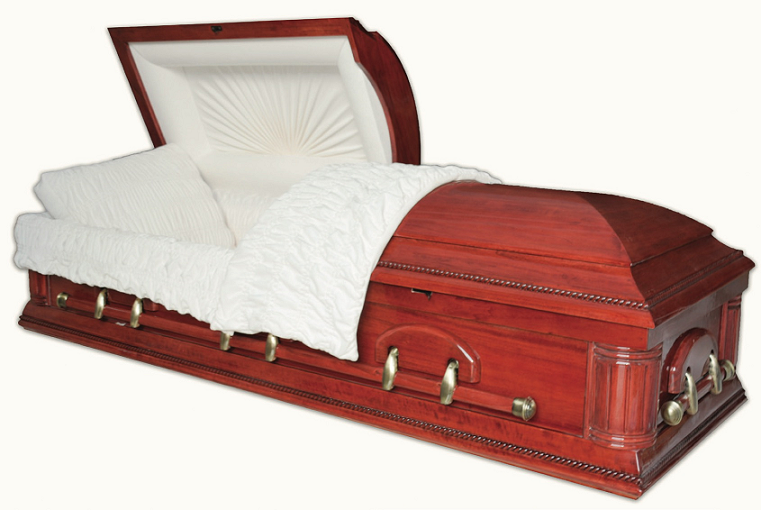 Picture of HAMILTON POPLAR with Red Walnut Finish Casket