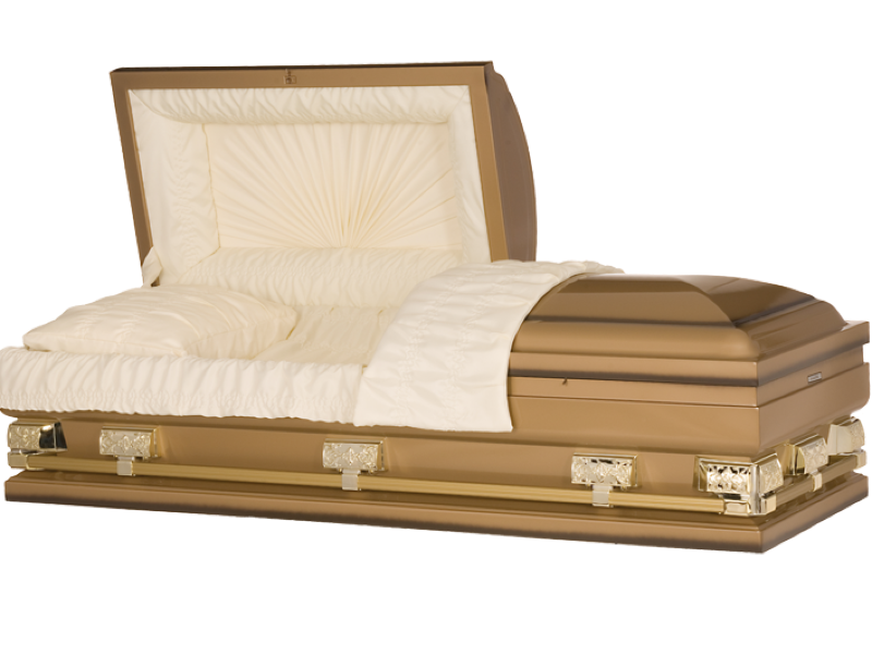 Large Caskets Gold Oversized USA Steel Casket - Monarch – Casket Gallery