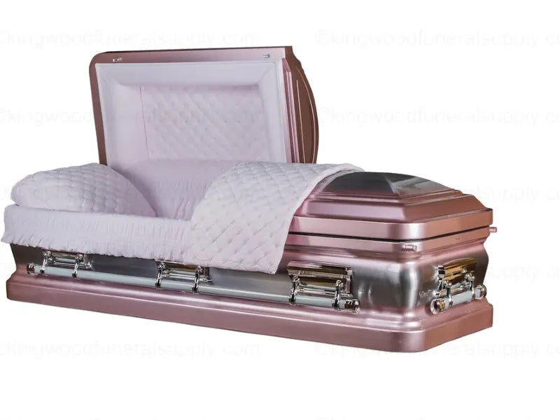 PLATINUM LILAC with Silver Brush Steel Casket