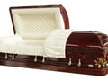 Lotus Blossom Solid Poplar Wood Casket