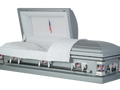 Silver Veteran Tribute Steel Casket