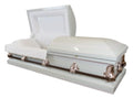 Optima White 20 gauge Steel Casket