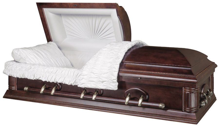 Cofre de madera maciza Hamilton con acabado oscuro