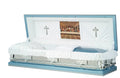 Praying Angel Mirror w/Last Supper Full Couch Casket