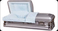 Solid Silver Finish 18gauge Steel Casket