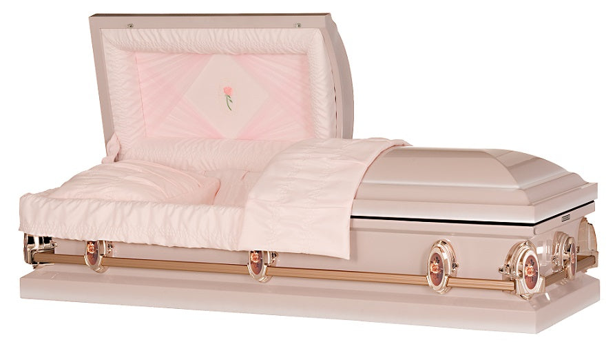 Pearl Rose 20 Gauge Steel Casket