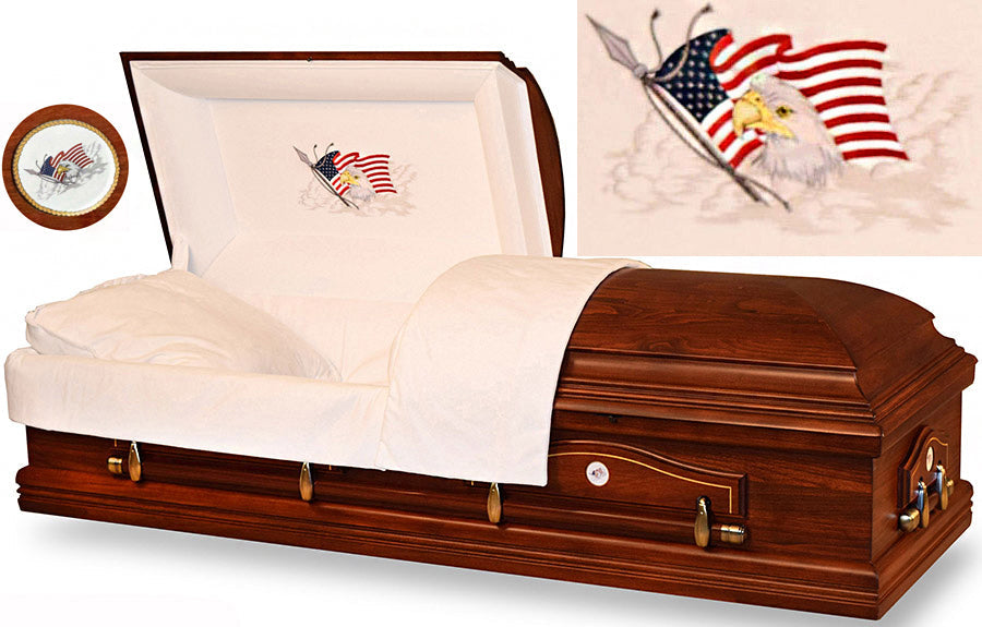 Marine Corp Poplar Wood Military Casket