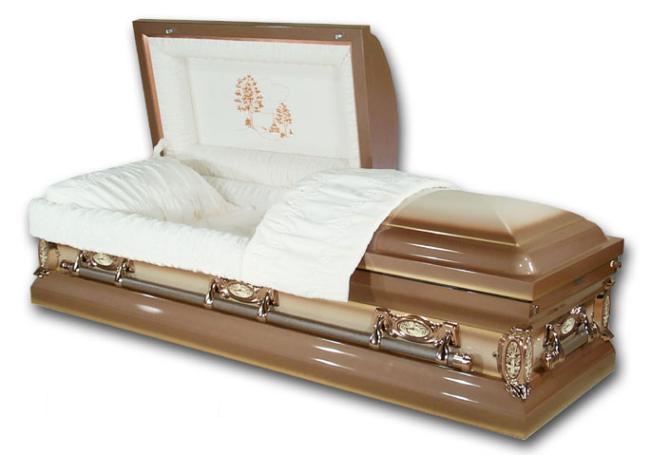 Cofre de bronce o acero azul de la Iglesia en Wildwood