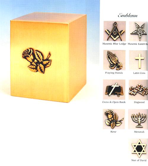 Urna individual de bronce PATRICIO con emblema a elegir