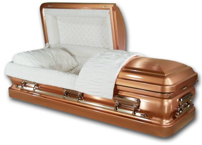Lincoln Round Shell 32 ounce Copper Casket