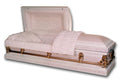 Florence Pink and White Stamped Design Steel Casket