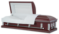 Burgandy Finish American Steel Casket