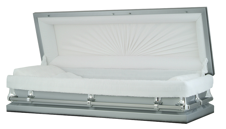 Silver Steel full-coach Casket