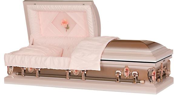 Pink and Orchid Cameo Rose Casket