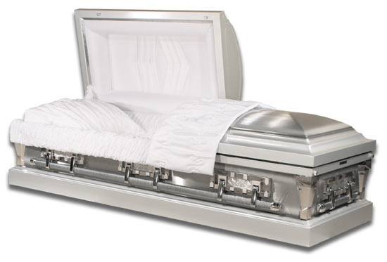 Silver Natural Brushed Dakota Steel Casket