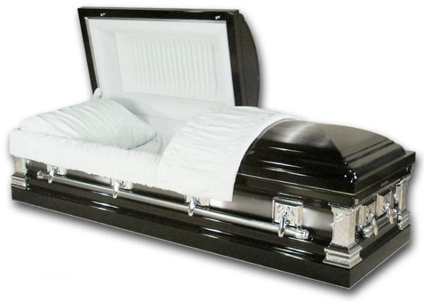 Remington - Ebony Silver 18 Gauge Steel Casket