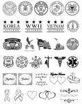 Cultured Granite Colors, Engraving and Emblems