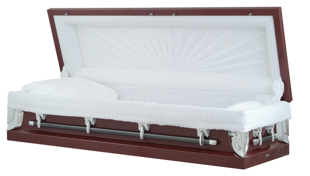 Regal - Full Couch White 20 Gauge USA Steel Casket