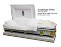 Lady of Guadalupe WHITE Metal Casket