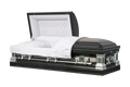 Stainless Steel - Remington Black & Silver Casket