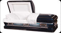 Spruce Blue with Brushed Silver Steel  Casket