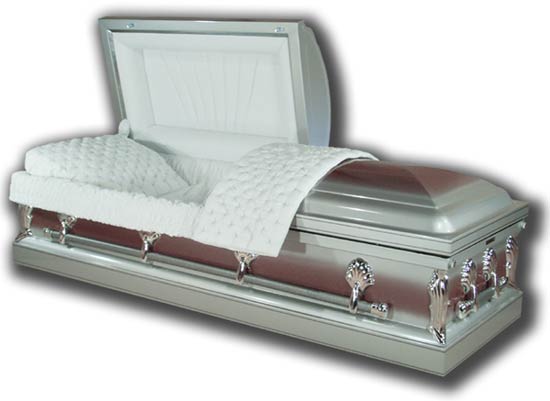 Ruby and Silver Royale Steel Casket