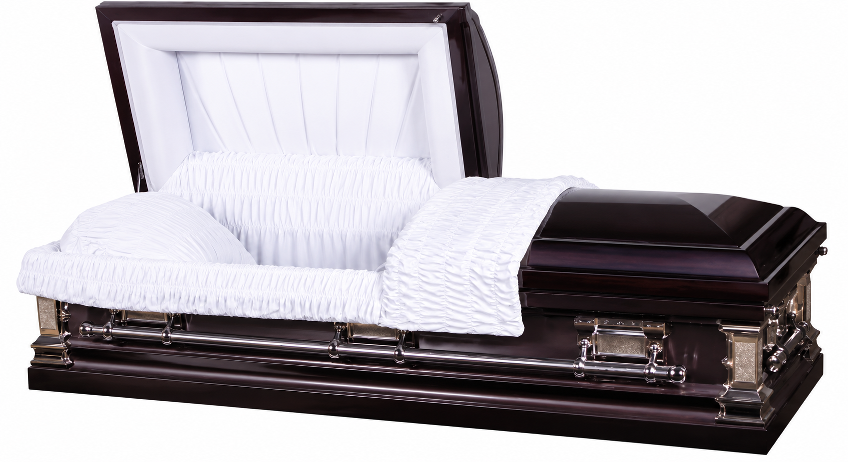 Dark - Silver 18 Gauge Steel Casket