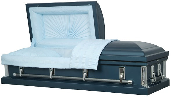 Spruce Blue Horizon Steel Casket
