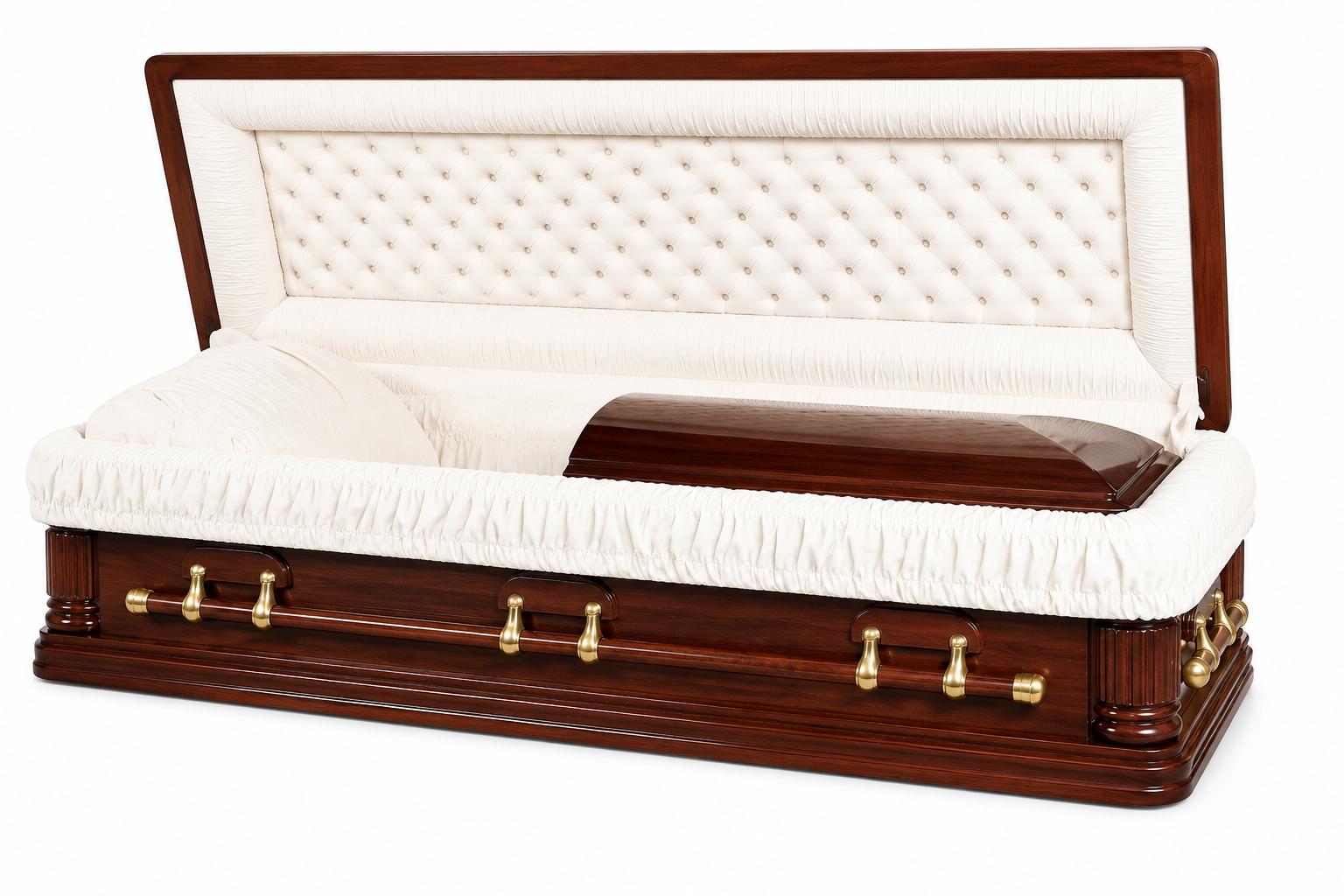 Devotion - Solid Cherry Wood Full Couch Casket