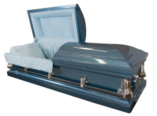 Optima Blue 20GA Steel Casket