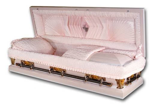 Snow Pink -  full-coach Metal Casket