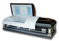 Beloved Father Blue Steel Casket