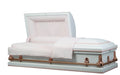 American White-Pink Steel Casket