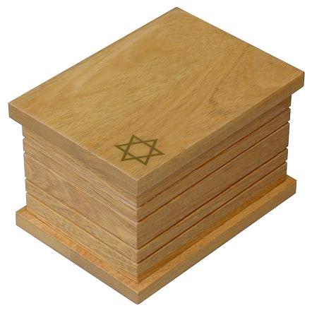 Photo of Jewish Star of David 2 Wood Urn Urn
