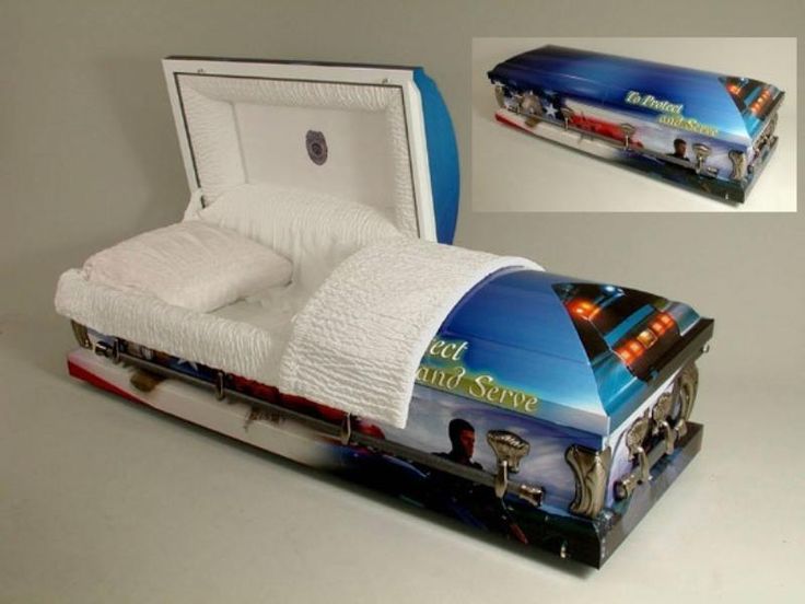Picture of PROTECT AND SERVE POLICE Art Casket Casket