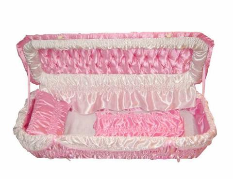 Pink Satin Rose Infant Caskets - CasketGallery