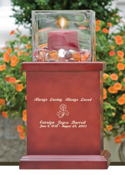 Photo of Radiance Red Candle-Urn-Keepsake Urn