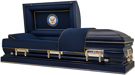 Casket: MILITARY ALL BRANCHES - 32In Steel Oversize Casket