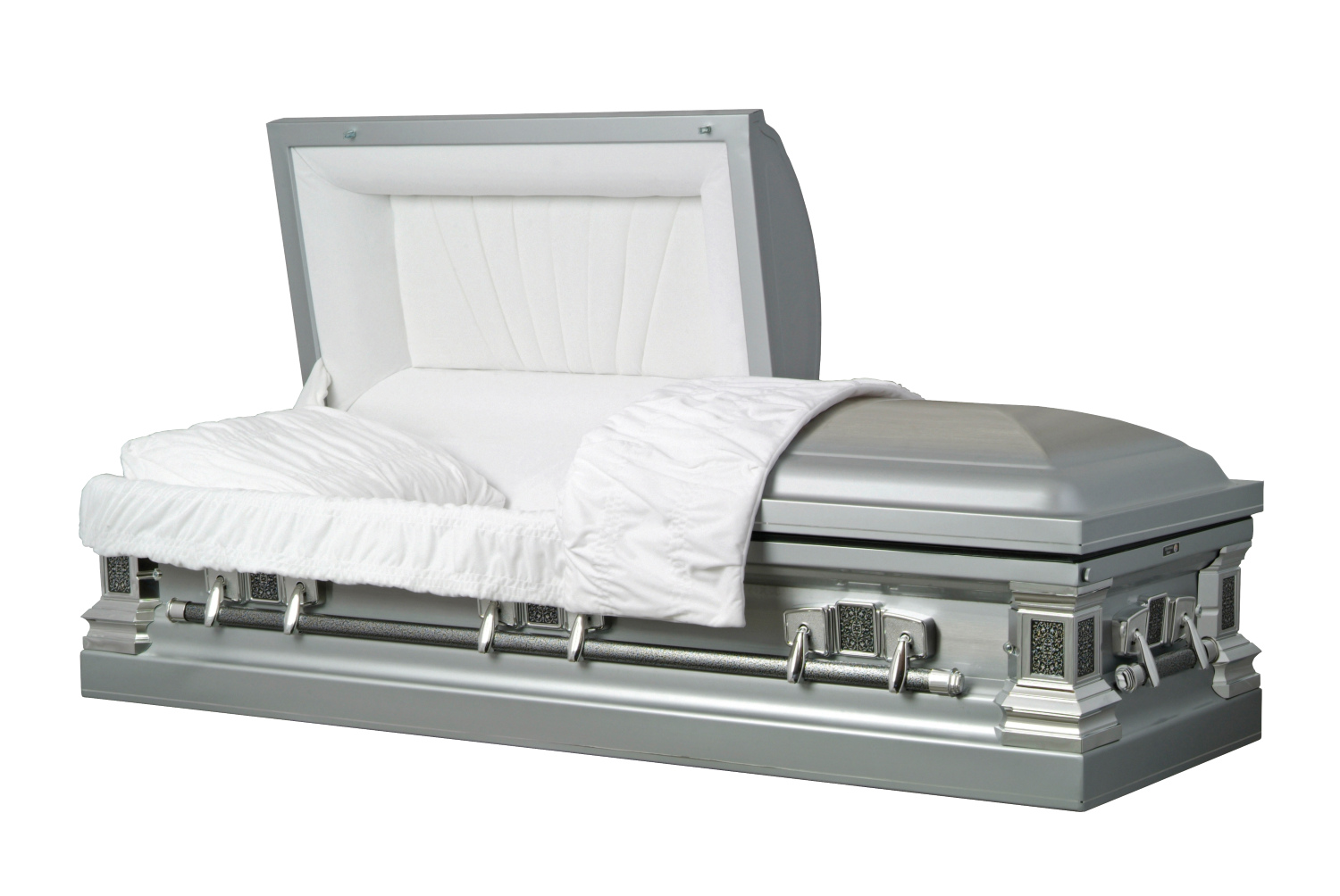 Picture of Stainless Steel - Silver Diamond Casket Casket