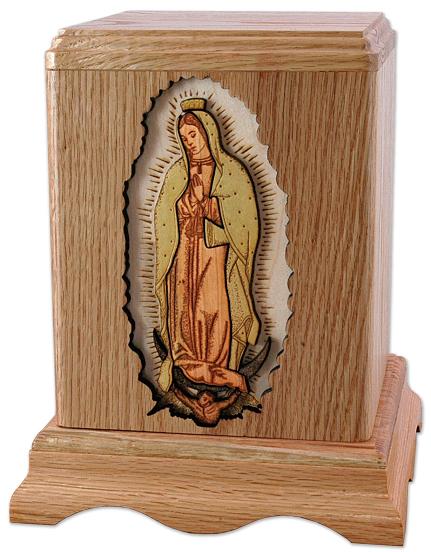 Photo of Lady of Guadalupe Wood Urn Urn