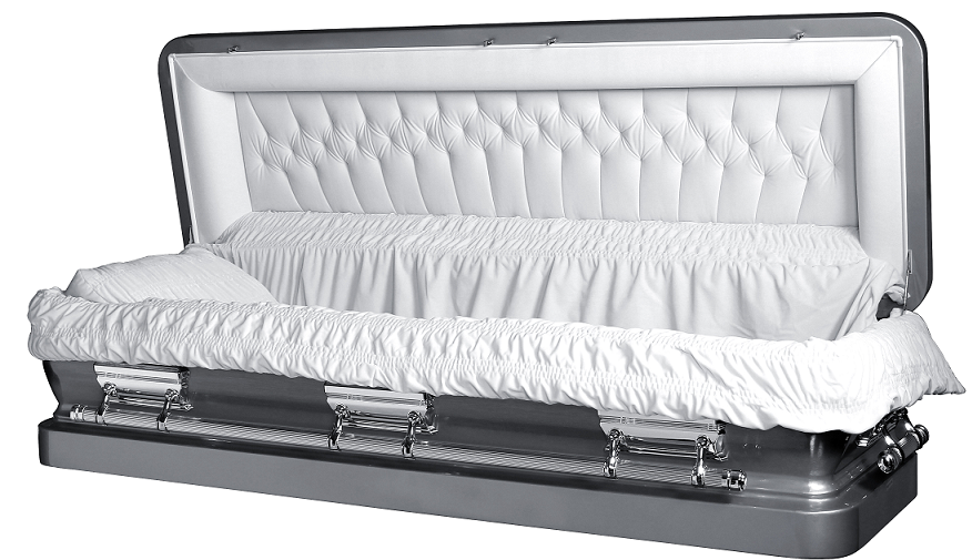 Picture of LIBERTY ROYALE SILVER Full Couch Steel Casket Casket