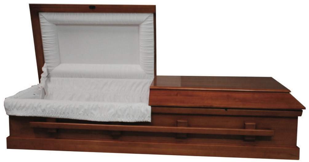 Picture of Poplar Veneer Burial or Cremation Casket Casket