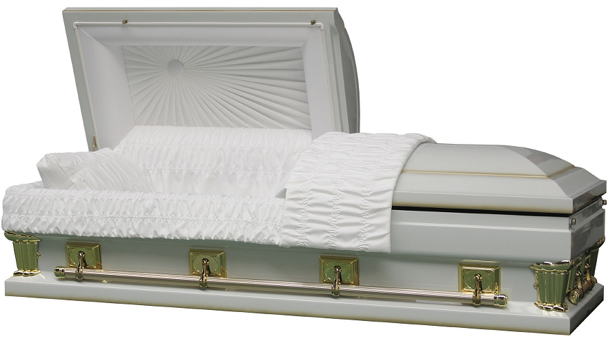 Picture of Franklin White Oversize - interior in either 27.5 in or 30.5 in size Casket